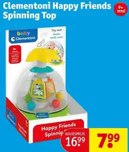 Kruidvat Clementoni Happy Friends Spinning Top aanbieding