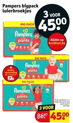 Kruidvat Pampers bigpack luierbroekjes aanbieding