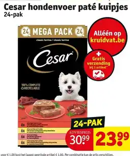 Kruidvat Cesar hondenvoer paté kuipjes aanbieding