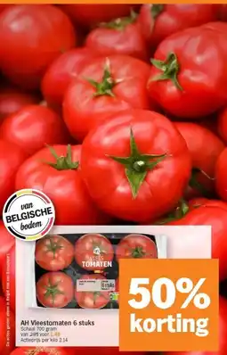 Albert Heijn AH Vleestomaten 6 stuks aanbieding
