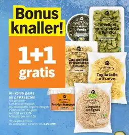 Albert Heijn AH Verse pasta en pastasauzen aanbieding