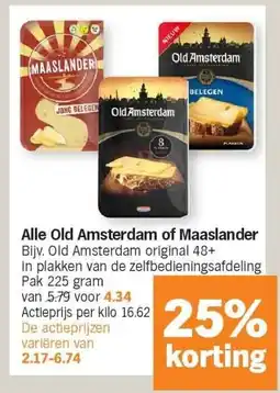 Albert Heijn Alle Old Amsterdam of Maaslander aanbieding