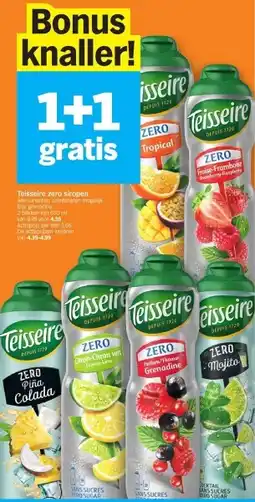 Albert Heijn Teisseire zero siropen aanbieding