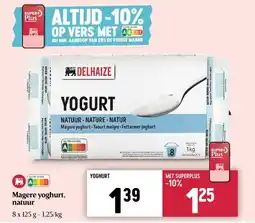 Delhaize Magere yoghurt, natuur aanbieding