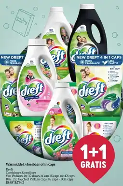 Delhaize Wasmiddel, vloeibaar of in caps aanbieding