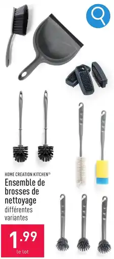 ALDI HOME CREATION KITCHEN Ensemble de brosses de nettoyage aanbieding