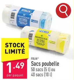 ALDI FOLIA Sacs poubelle aanbieding