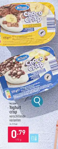 ALDI MILSANI Yoghurt crisp aanbieding