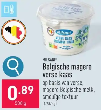 ALDI MILSANI Belgische magere verse kaas aanbieding