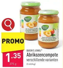 ALDI QUEEN'S JEWEL Abrikozencompote aanbieding