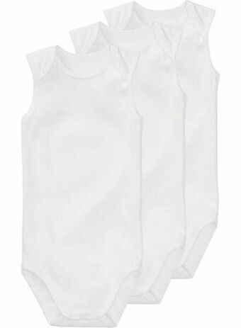 HEMA 3-pak Baby Romper Wit (wit)