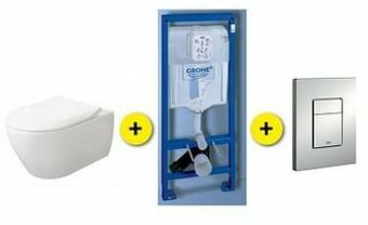 Zelfbouwmarkt Toiletset Subway Wit Incl Wc-bril + Inbouwres Rapid Sl+ Drukpl Chroom aanbieding