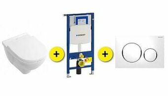 Zelfbouwmarkt Toiletset O.novo Wit Incl Wc-bril + Drukplaat Wit + Inbouwres Up320 aanbieding