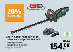 GAMMA Bosch heggenschaar accu UniversalHedgeCut 18V-48 aanbieding