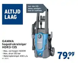 GAMMA GAMMA hogedrukreiniger HDR3-135 aanbieding