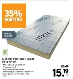 GAMMA A-therm PIR isolatieplaat dikte 10 cm aanbieding