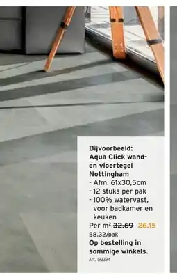 GAMMA Aqua Click wand- en vloertegel Nottingham aanbieding