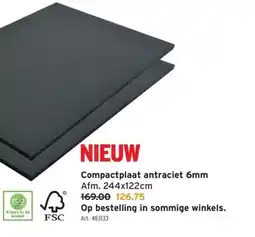 GAMMA Compactplaat antraciet 6mm aanbieding