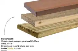 GAMMA Vlonderplank douglas geschaafd 300cm Dikte 2,4cm aanbieding