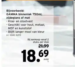 GAMMA GAMMA binnenlak 750ml, zijdeglans of mat aanbieding