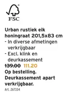 GAMMA Urban rustiek eik honingraat 201,5x83 cm aanbieding