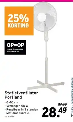GAMMA Statiefventilator Portland aanbieding