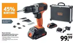 GAMMA Black+Decker schroefboormachine accu BCD001C2AFC-QW 18V aanbieding