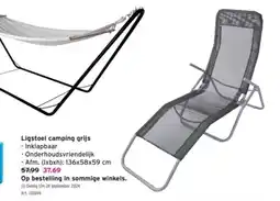 GAMMA Ligstoel camping grijs aanbieding
