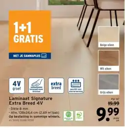 GAMMA Laminaat Signature Extra Breed 4V aanbieding