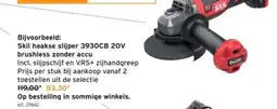 GAMMA Skil haakse slijper 3930CB 20V brushless zonder accu aanbieding
