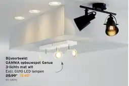 GAMMA GAMMA opbouwspot Genua 3-lichts mat wit aanbieding