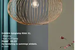 GAMMA GAMMA hanglamp Nikki XL Messing aanbieding