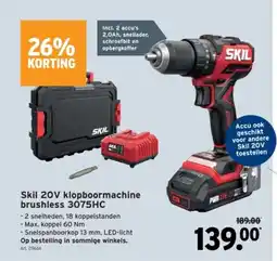GAMMA Skil 20V klopboormachine brushless 3075HC aanbieding