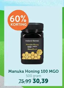 Holland & Barrett Manuka Honing 100 MGO aanbieding
