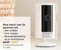 GAMMA Ring indoor cam 2e generatie wit aanbieding