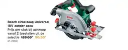 GAMMA Bosch cirkelzaag Universal 18V zonder accu aanbieding