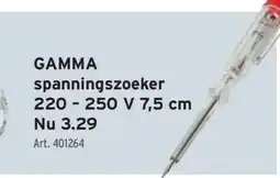 GAMMA GAMMA spanningszoeker 220-250 V 7,5 cm aanbieding
