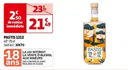 Auchan PASTIS 1212 70 cl aanbieding