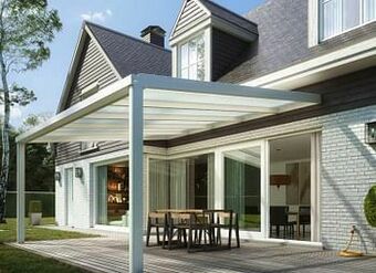 Zelfbouwmarkt Terrasoverkapping Skyline Wit B 4000 X D4841 Mm aanbieding