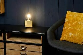 Zelfbouwmarkt Tafellamp Led - H8.5cm - E27 - 5w - Messing aanbieding