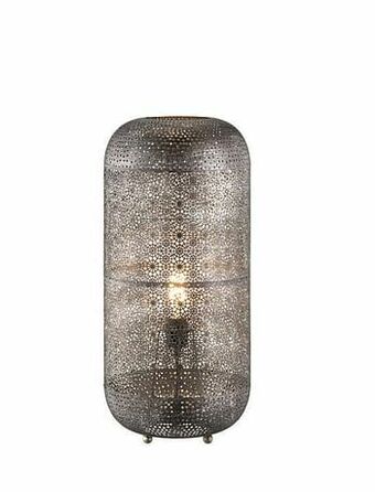 Tafellamp 1x E27 Max.40w - H 64 Cm - Zilver Antiek