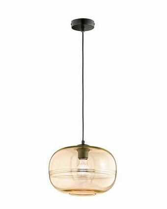 Zelfbouwmarkt Hanglamp Zwart Glas Amber Excl Lamp 1xe27 Diam 29.5cm aanbieding