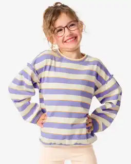 HEMA HEMA Kindertrui Rib Strepen Paars (paars) aanbieding