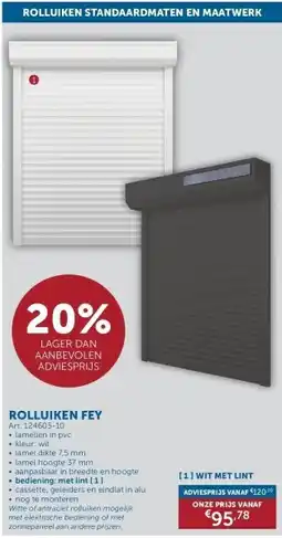 Zelfbouwmarkt ROLLUIKEN FEY aanbieding