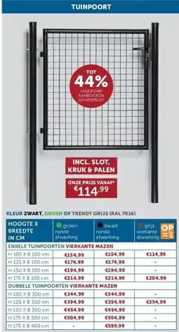 Zelfbouwmarkt TUINPOORT aanbieding