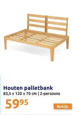 Action Houten palletbank aanbieding