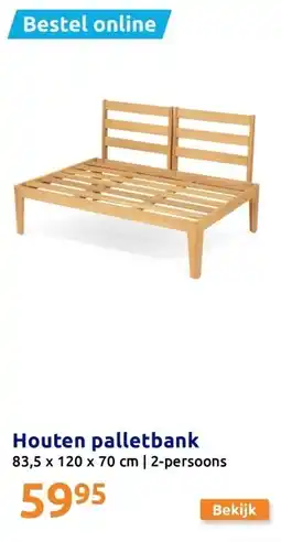 Action Houten palletbank aanbieding