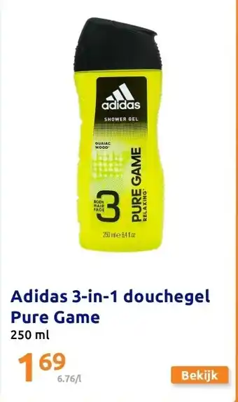 Action Adidas 3-in-1 douchegel Pure Game aanbieding