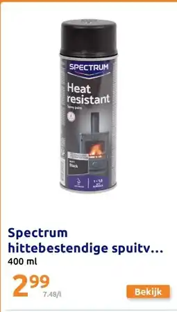 Action Spectrum hittebestendige spuitverf mat zwart aanbieding