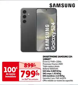Auchan SMARTPHONE SAMSUNG S24 128GO aanbieding